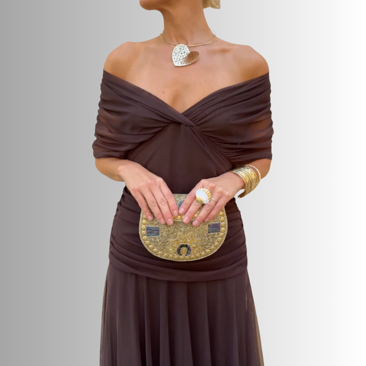 Galilea | Women’s Off-Shoulder Draped Maxi Dress