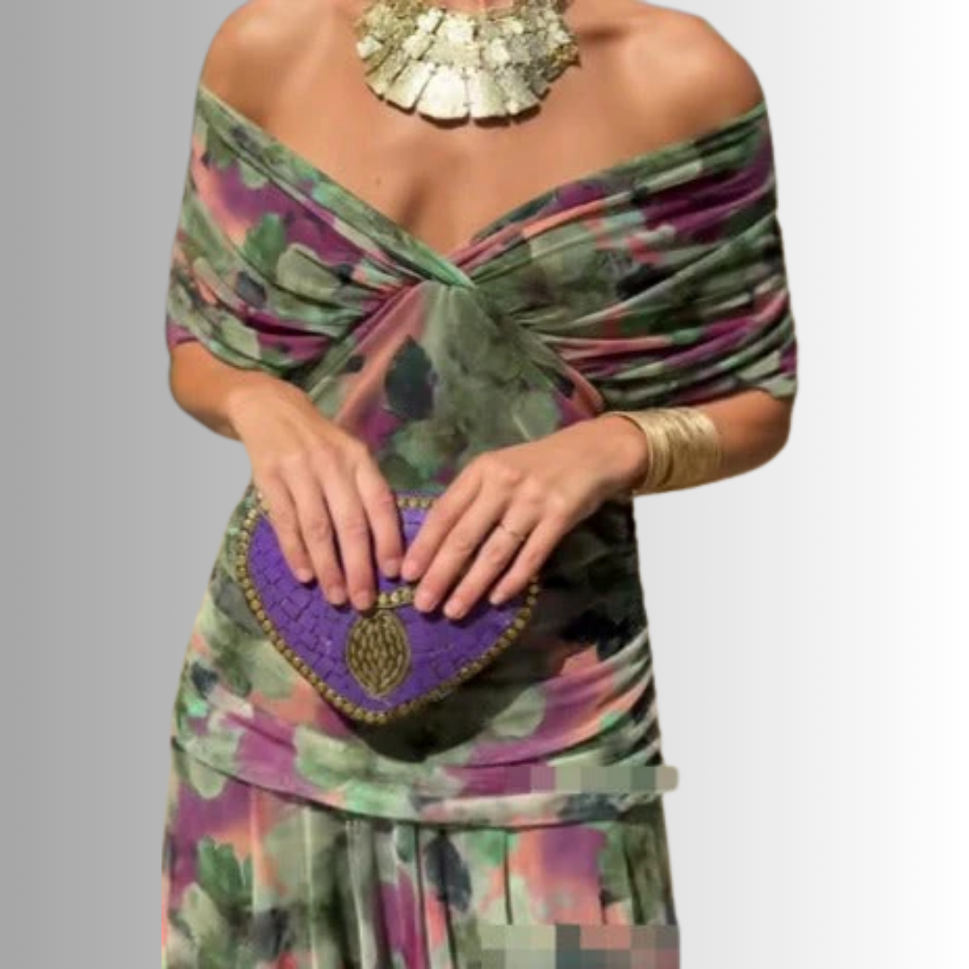 Galilea | Women’s Off-Shoulder Draped Maxi Dress