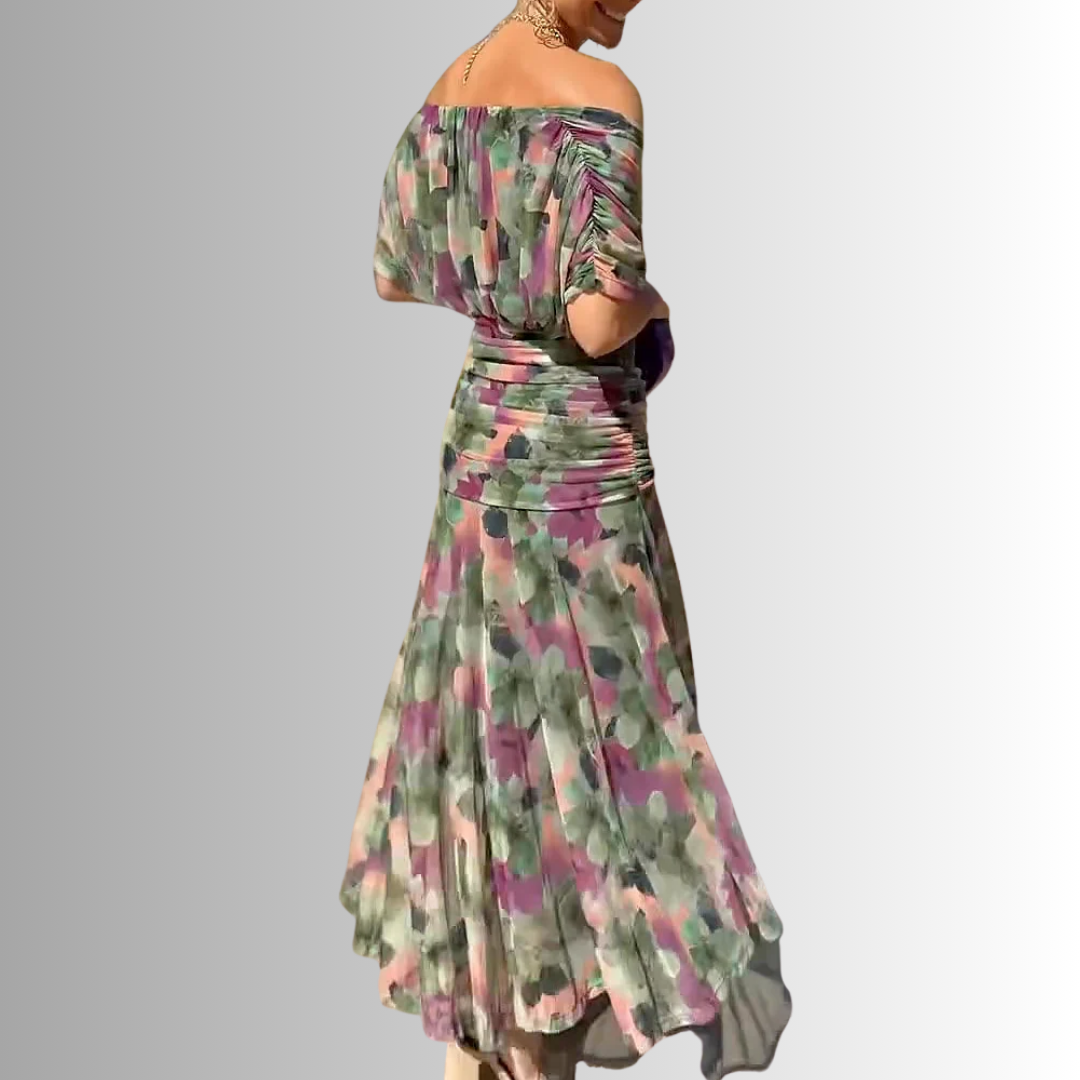 Galilea | Women’s Off-Shoulder Draped Maxi Dress