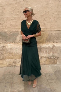 Maci | Women's Chiffon Summer Off Shoulder Maxi Dress