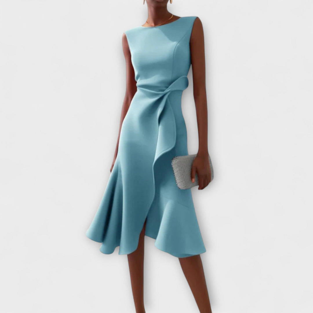 Emma | Women's Sleeveless Asymmetrical Midi Dress