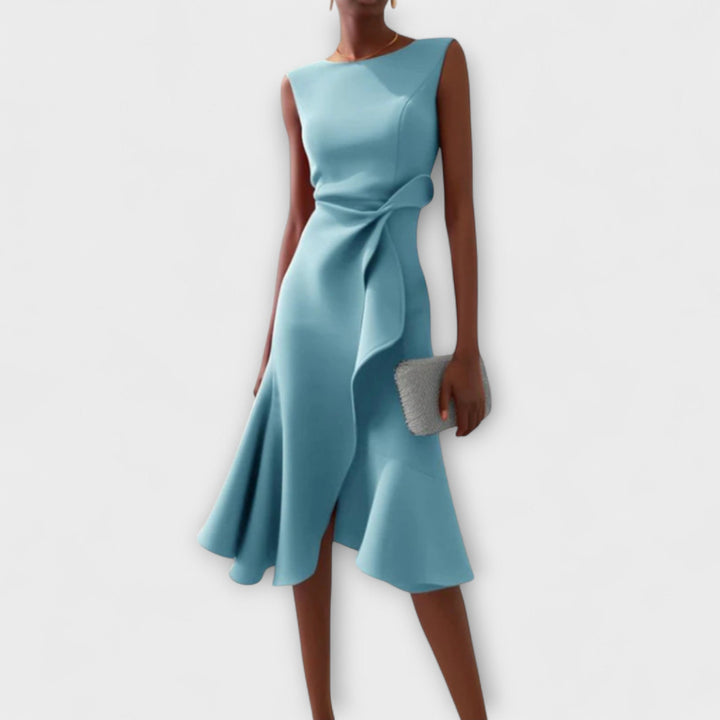 Emma | Women's Sleeveless Asymmetrical Midi Dress
