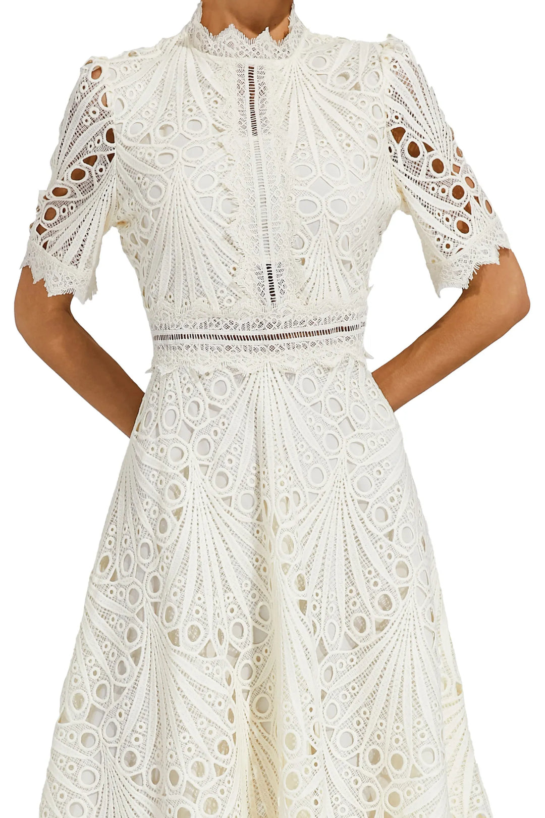 Lauren | Women's Elegant Lace Design Midi Dress