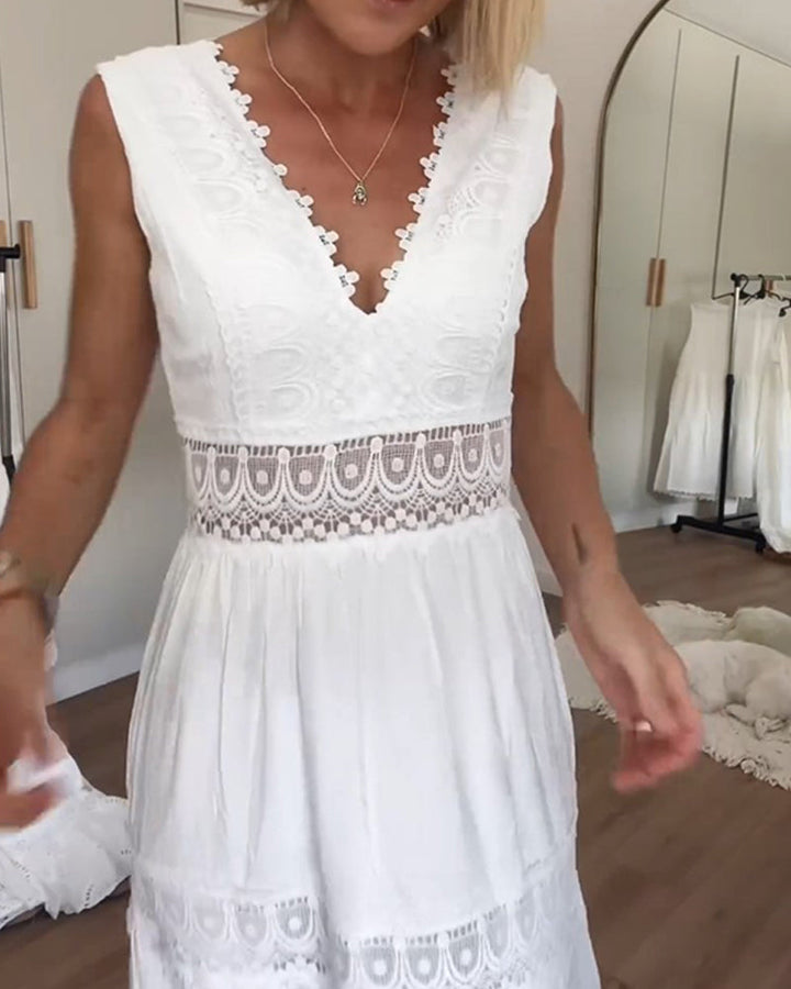 Nicole | Women’s Sleeveless Midi Summer Dress