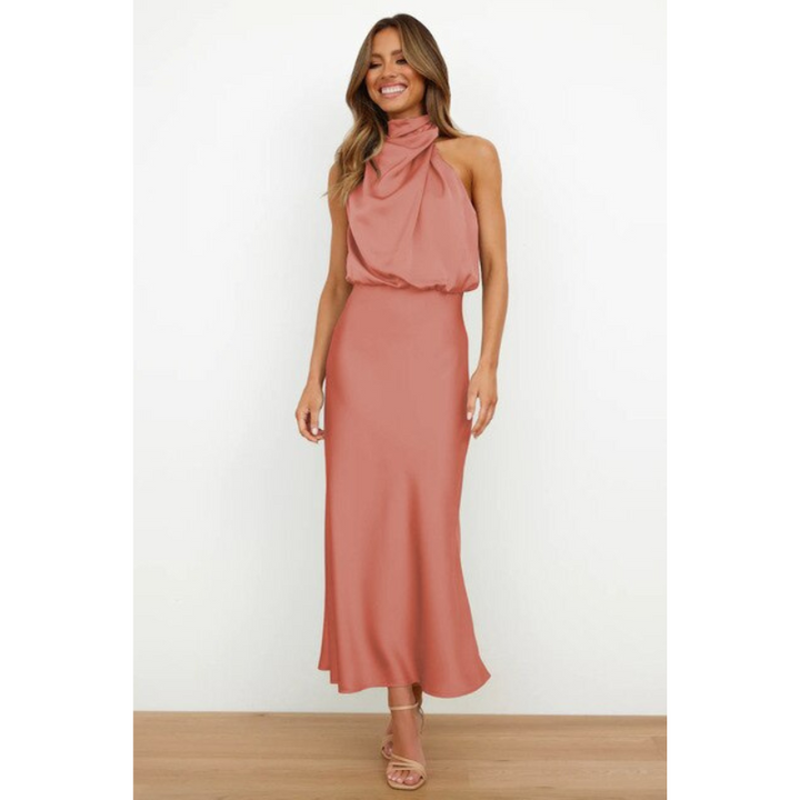 Fauna | Women’s Festive Halter Midi Dress