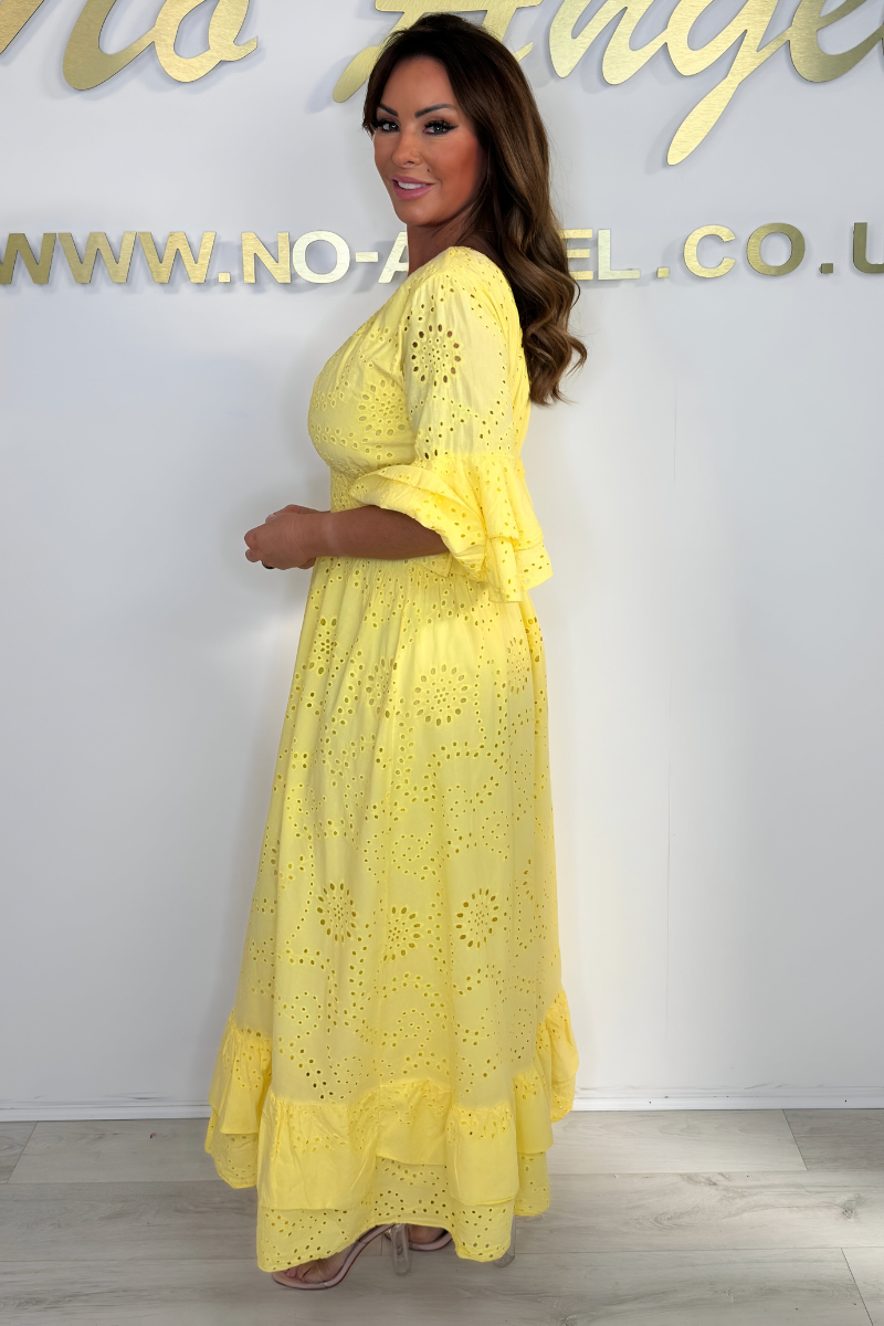 Sera | Women’s Elegant V Neck Muslin Dress