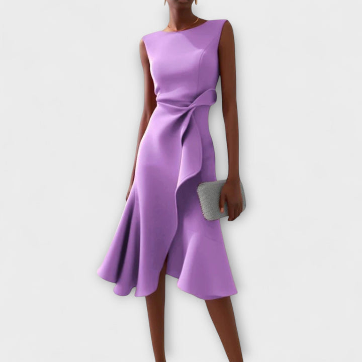 Emma | Women's Sleeveless Asymmetrical Midi Dress