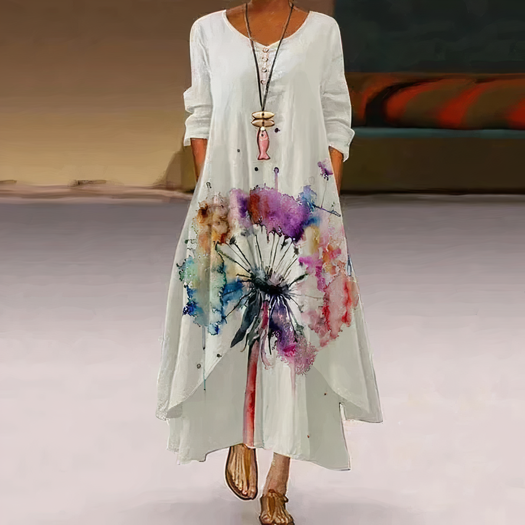 Grace | Women's Summer Floral Relaxed Fit Maxi Dress