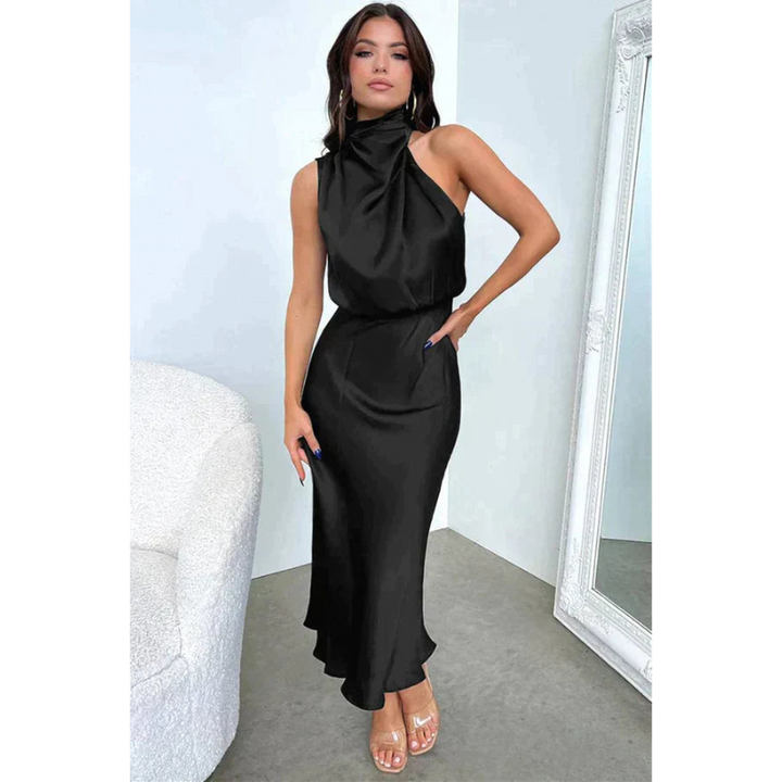 Fauna | Women’s Festive Halter Midi Dress