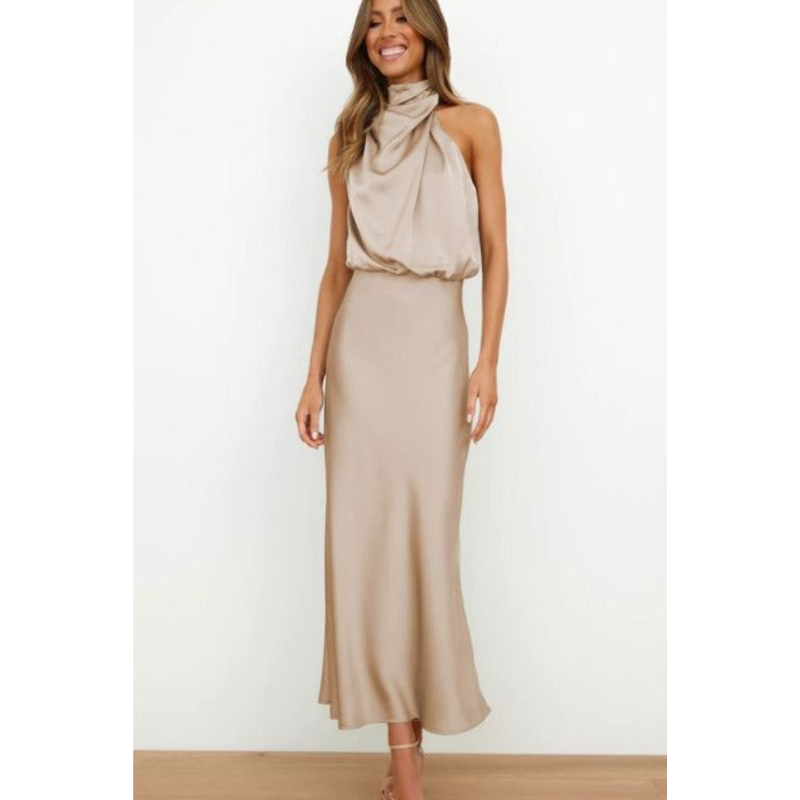 Fauna | Women’s Festive Halter Midi Dress