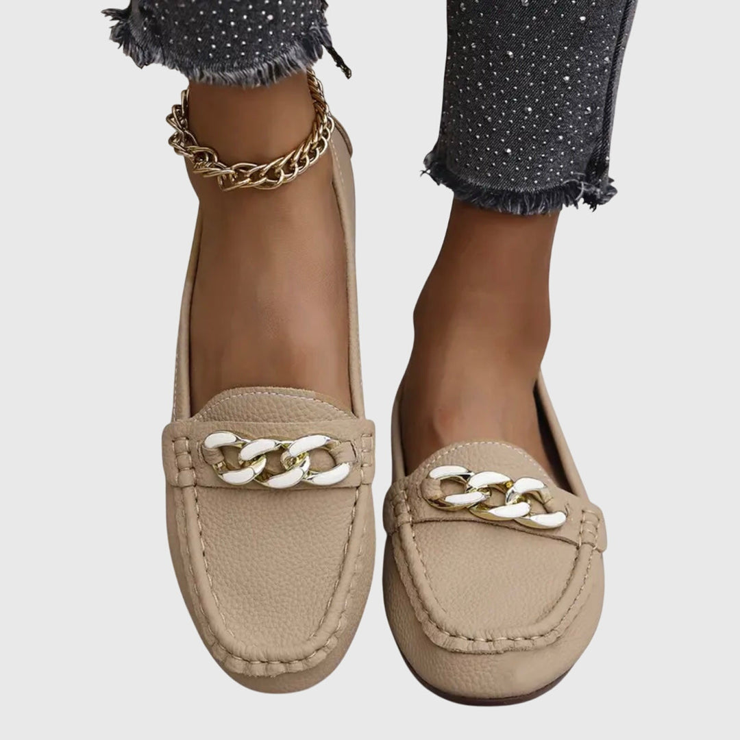 Drew | Women’s Textured Chain Summer Loafers