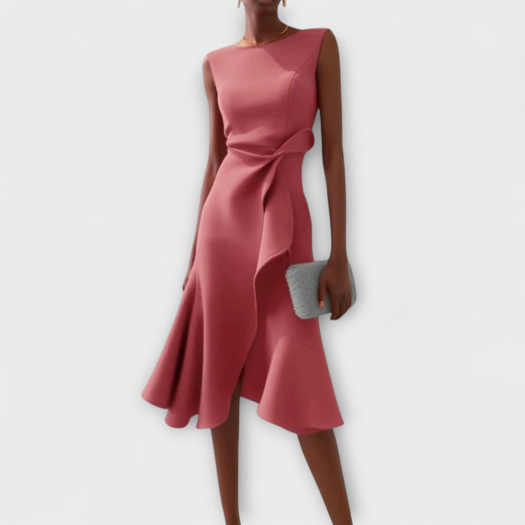 Emma | Women's Sleeveless Asymmetrical Midi Dress