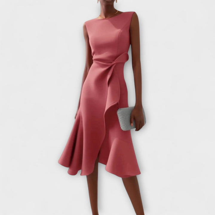 Emma | Women's Sleeveless Asymmetrical Midi Dress
