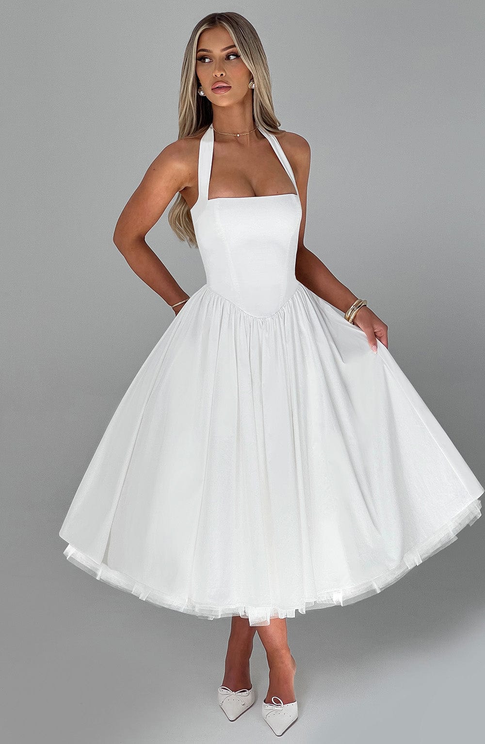 Sydney | Women's A-Line Midi Wedding Guest Dress