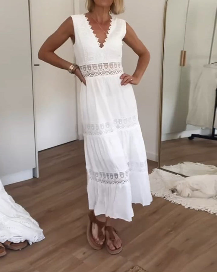 Nicole | Women’s Sleeveless Midi Summer Dress