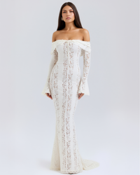 Aranza | Women's Off-Shoulder Maxi Wedding Guest Dress