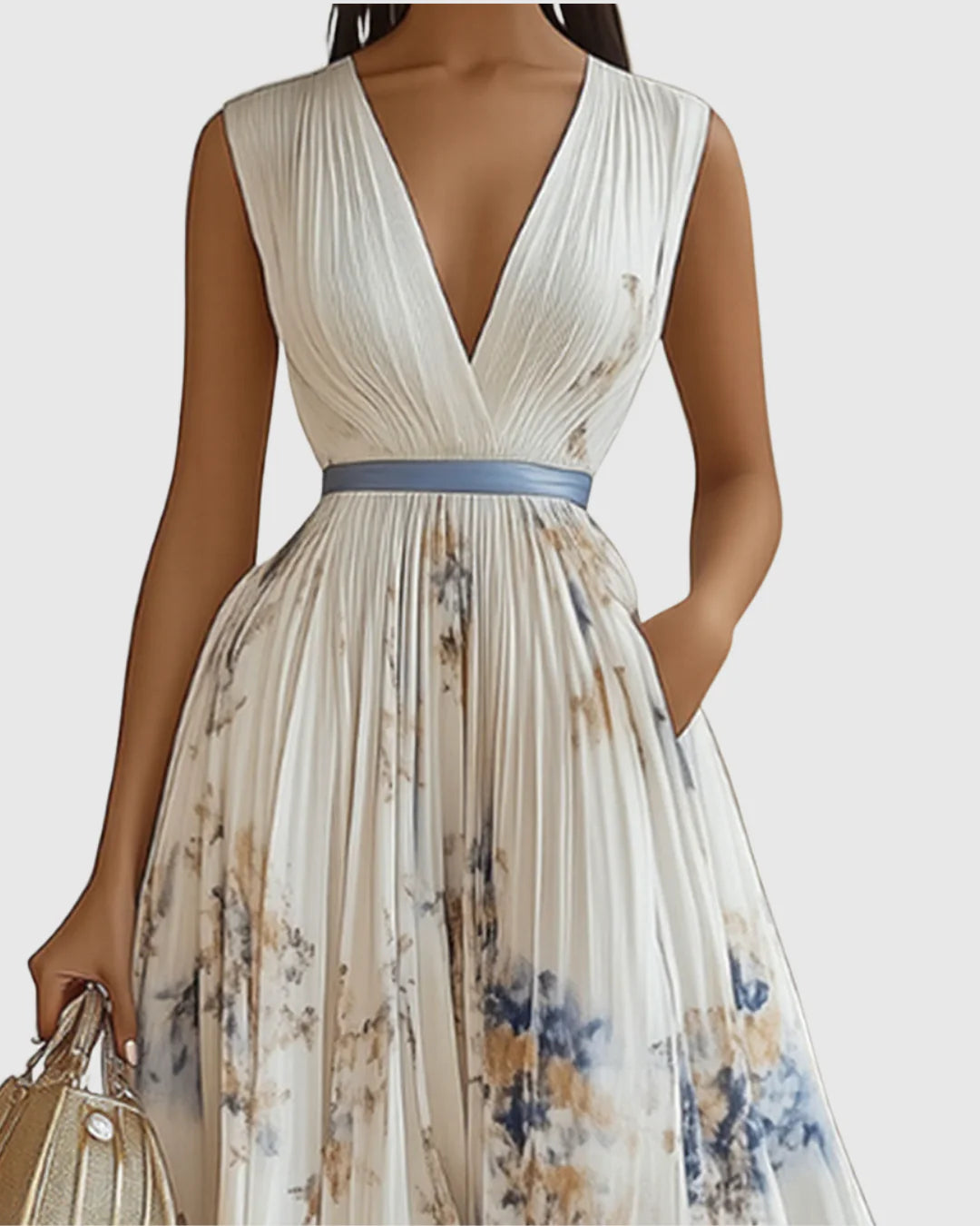 Ainhoa | Women’s Elegant Pleated A-line Dress