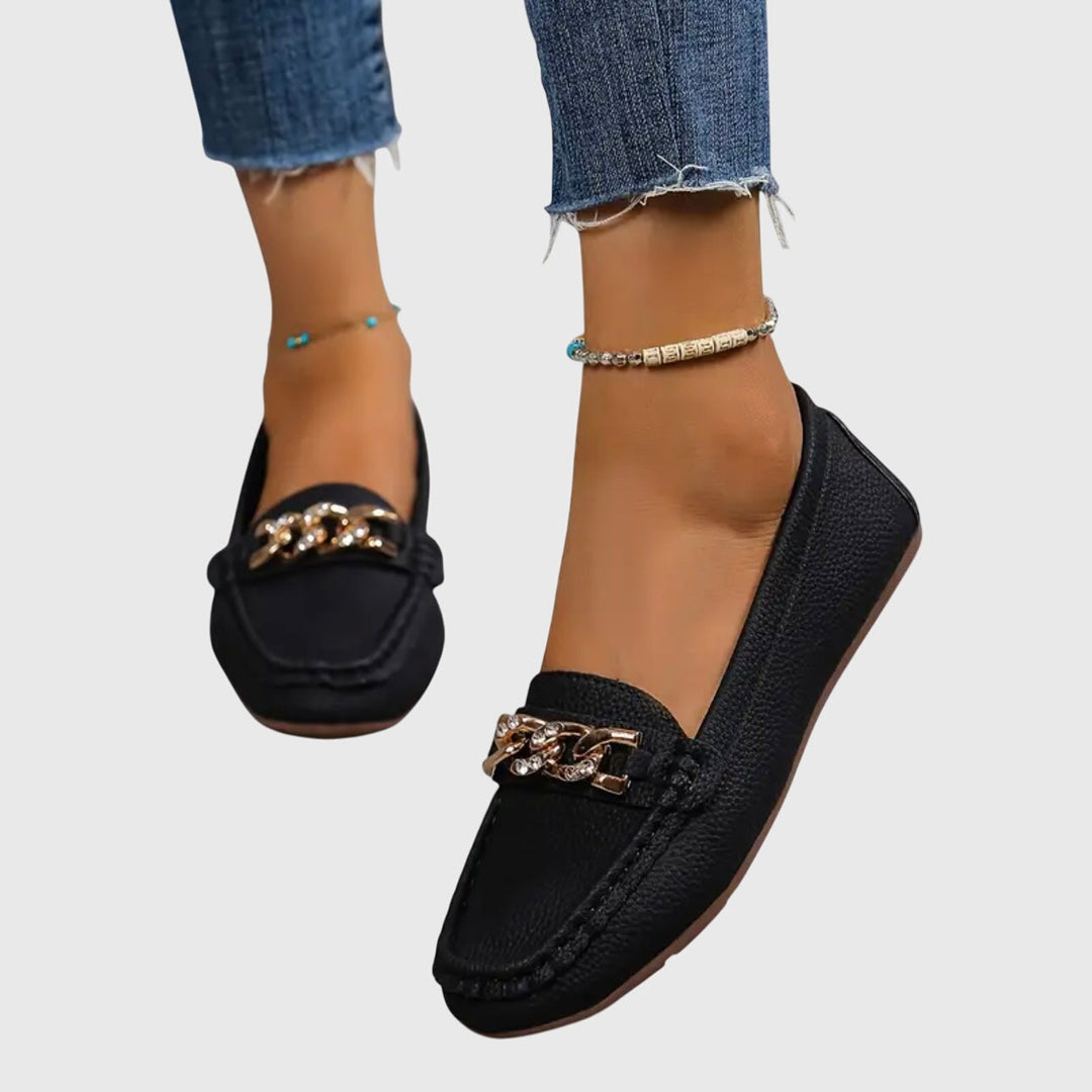Drew | Women’s Textured Chain Summer Loafers