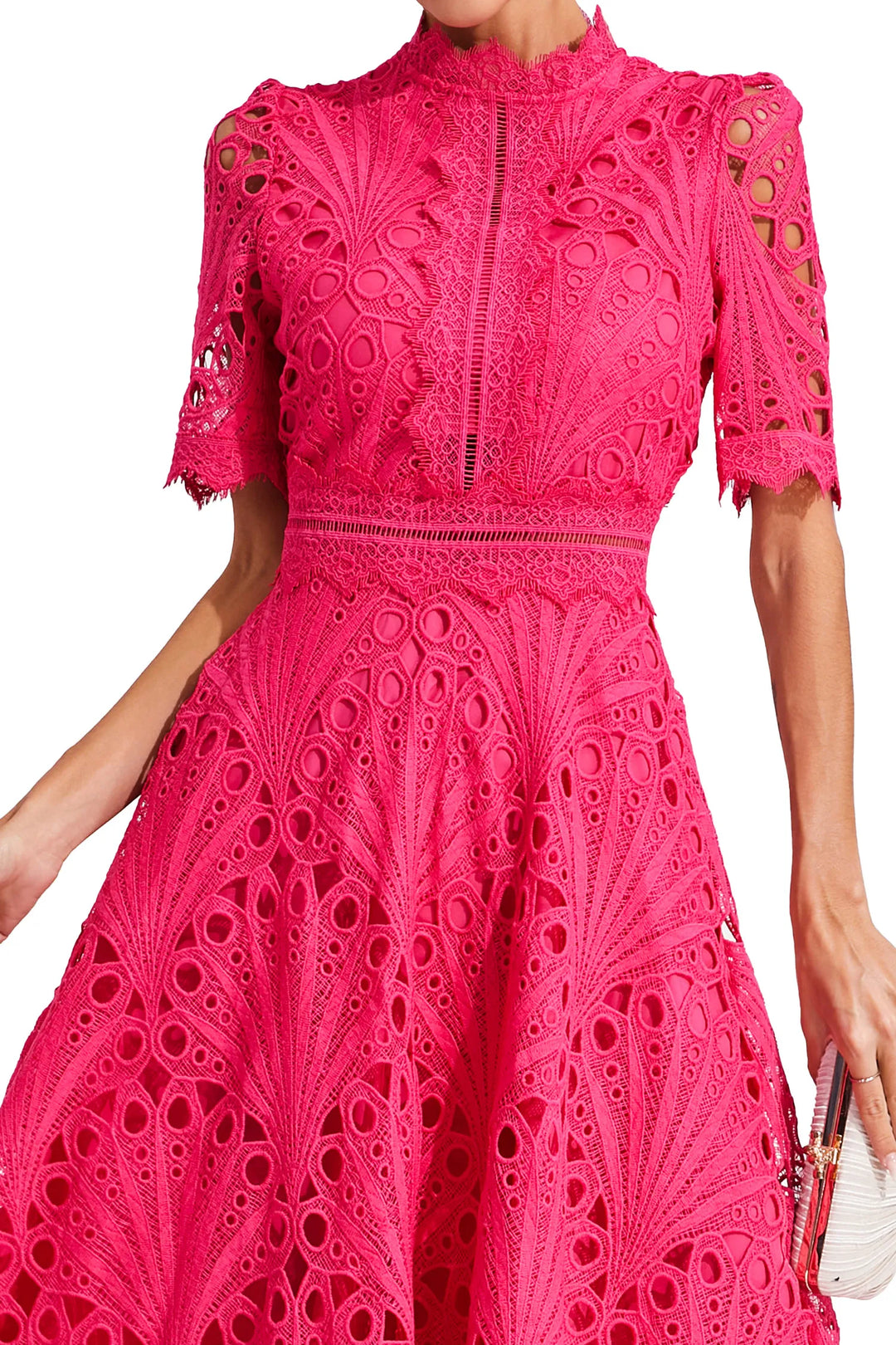 Lauren | Women's Elegant Lace Design Midi Dress