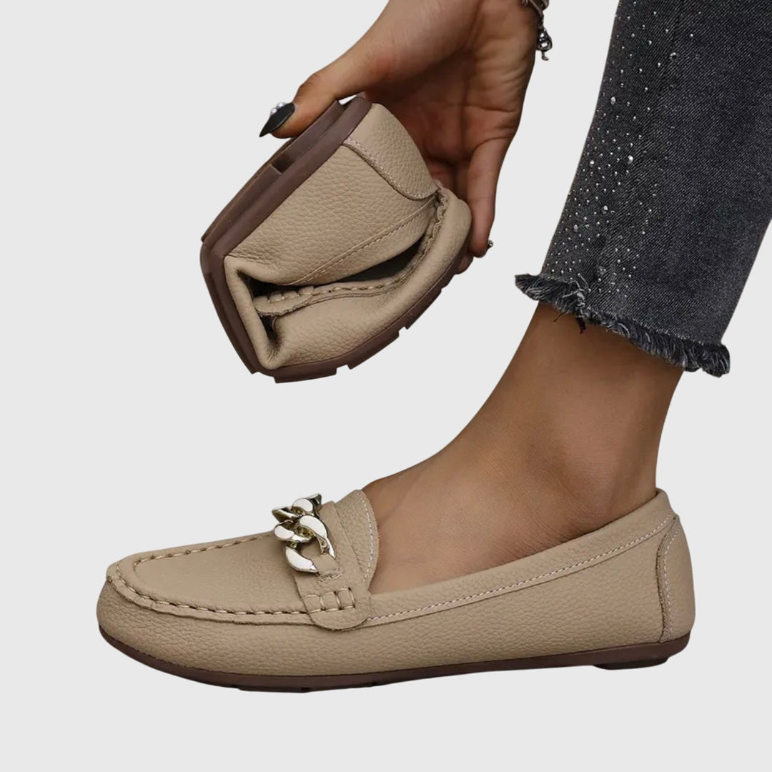 Drew | Women’s Textured Chain Summer Loafers