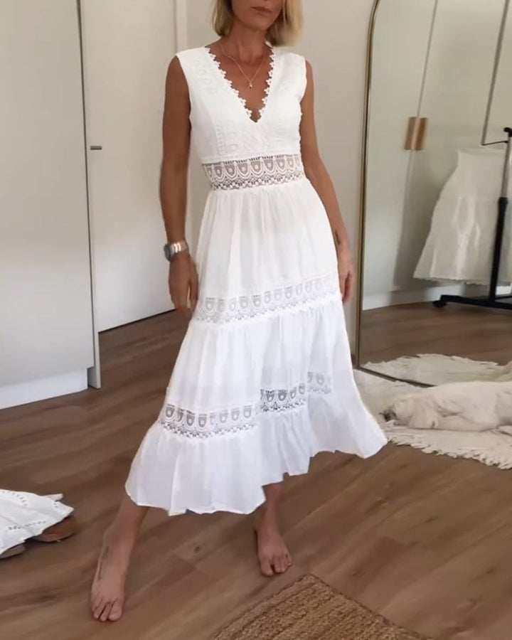 Nicole | Women’s Sleeveless Midi Summer Dress