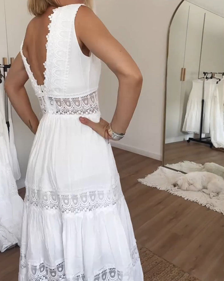 Nicole | Women’s Sleeveless Midi Summer Dress
