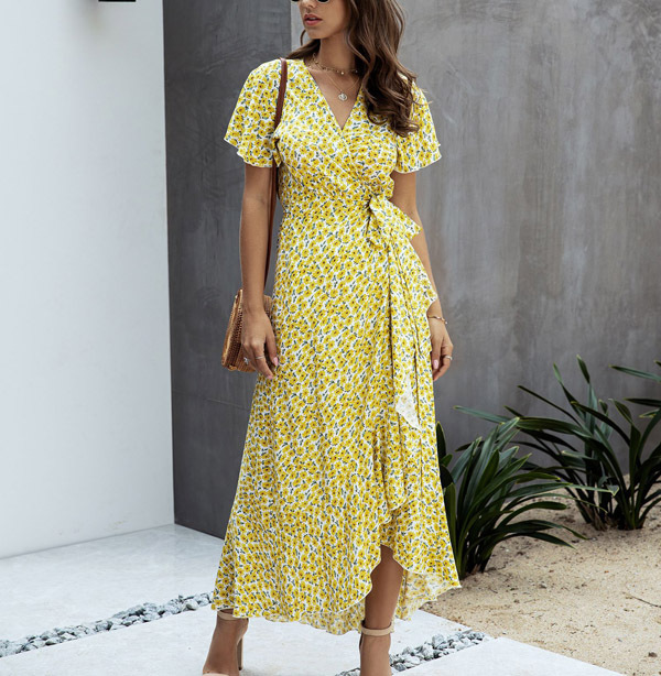Selena | Women’s Tie Waist Summer Maxi Dress