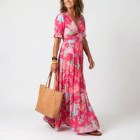 Ava | Women's Summer Floral V-Neck Dress