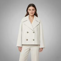 Victoria | Women's Elegant Buttoned Short Coat