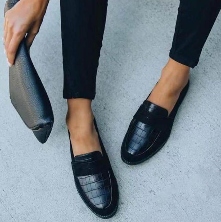 Joelle | Women’s Casual Croc Pattern Loafers
