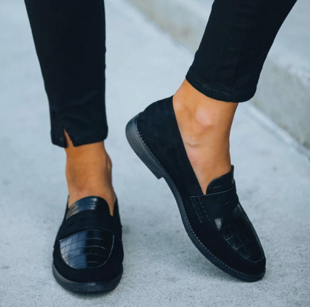 Joelle | Women’s Casual Croc Pattern Loafers