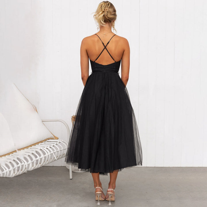 Eloise | Women's Elegant Spaghetti Strap A-line Dress