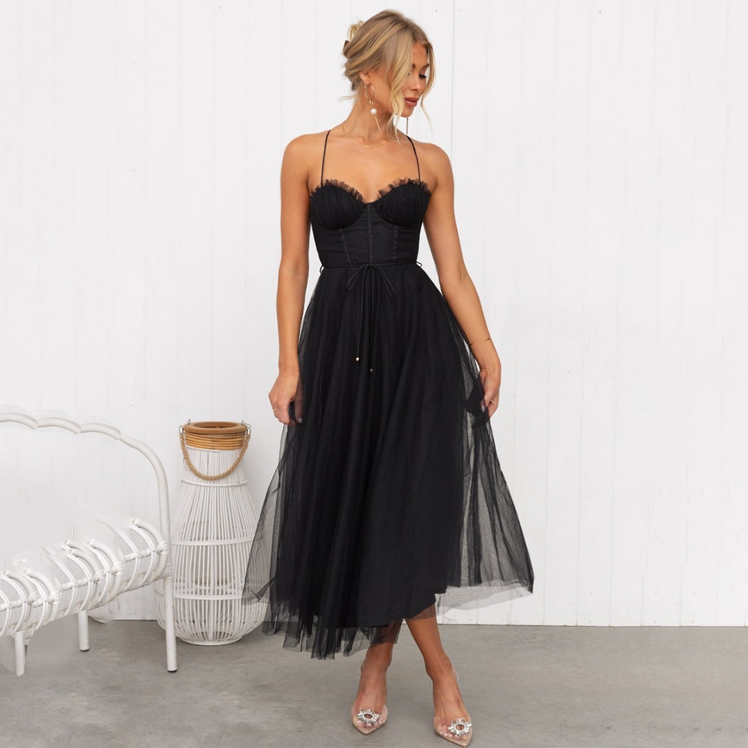 Eloise | Women's Elegant Spaghetti Strap A-line Dress