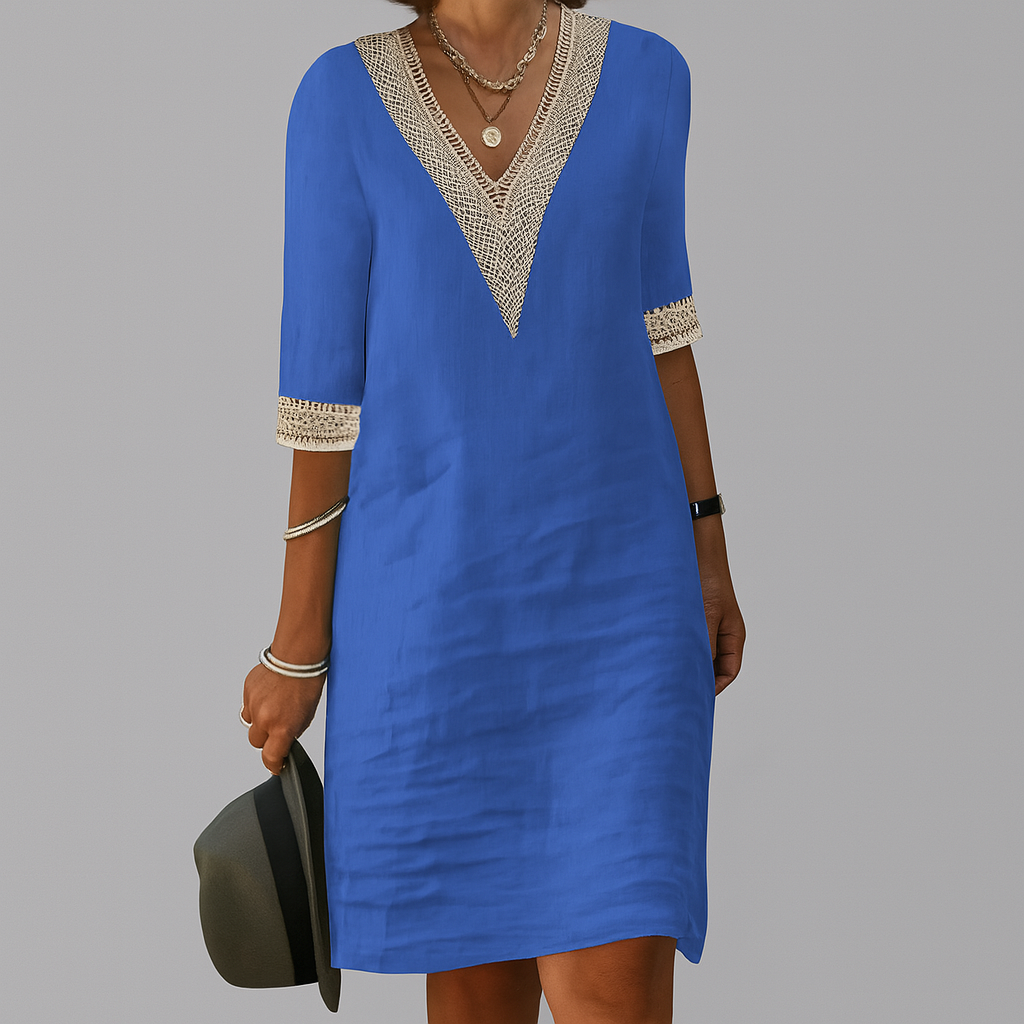 Zaylee | Women’s Crochet Trim Midi Dress