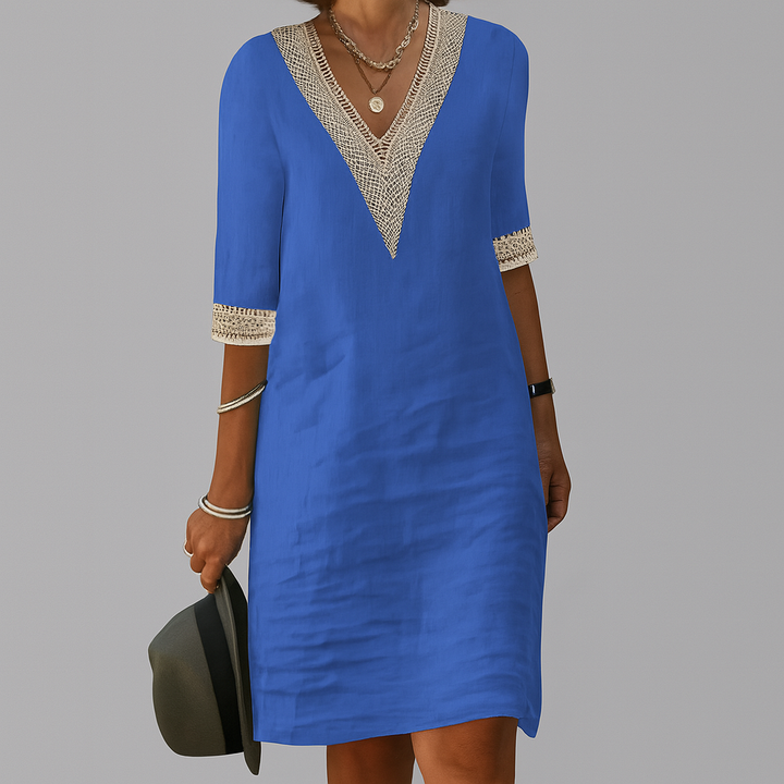 Zaylee | Women’s Crochet Trim Midi Dress