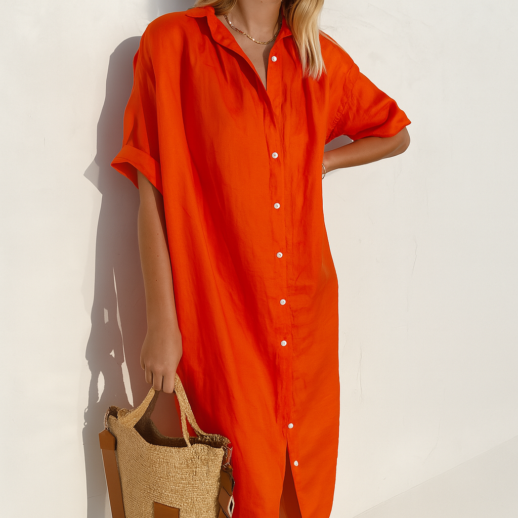 Madison | Women’s Beach Short Sleeves Shirt Dress