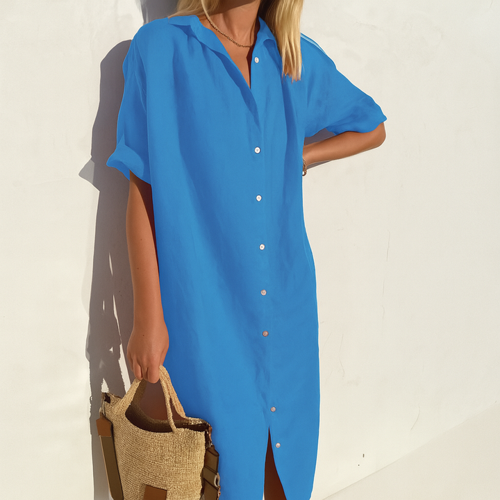Madison | Women’s Beach Short Sleeves Shirt Dress