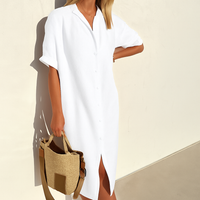 Madison | Women’s Beach Short Sleeves Shirt Dress