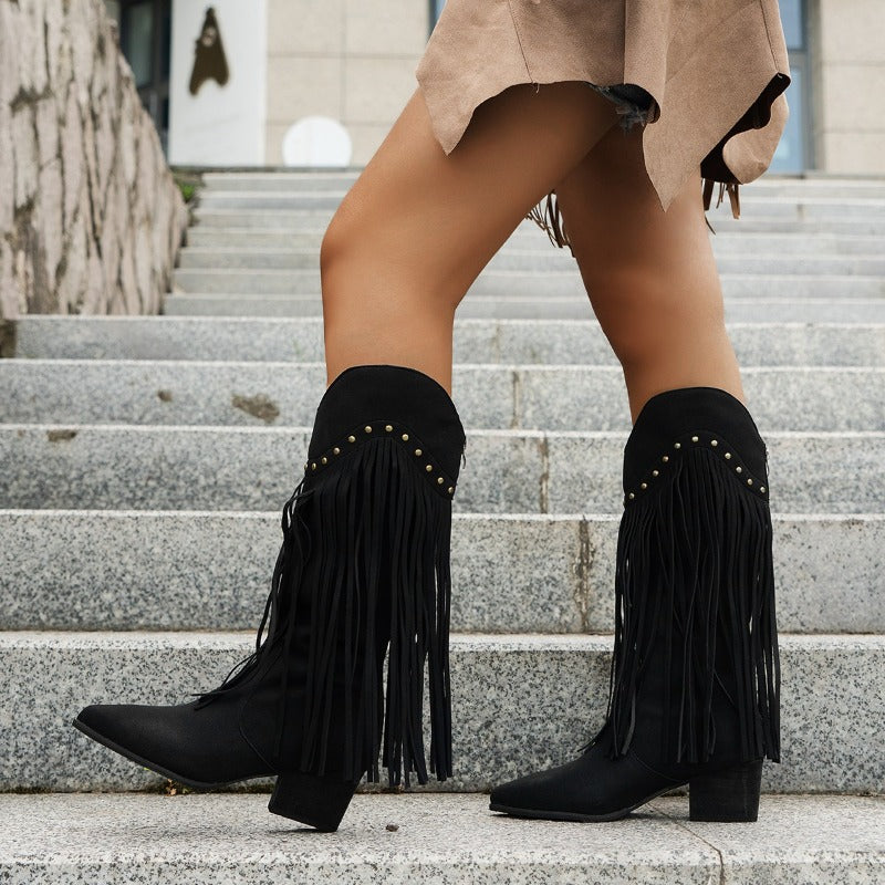 Hope | Women’s Fringe Studded Cowboy Boots