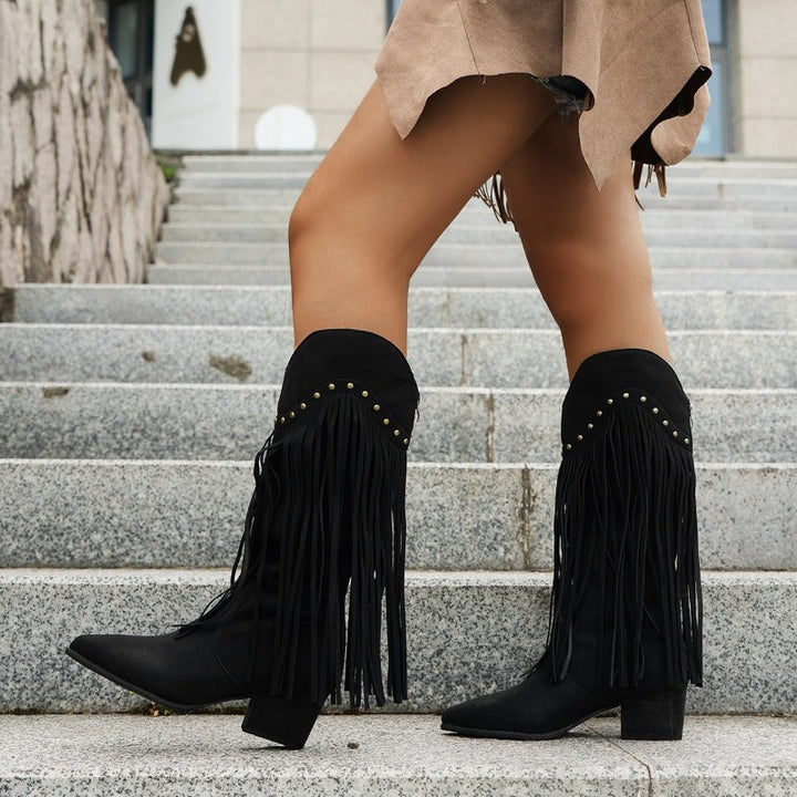 Hope | Women’s Fringe Studded Cowboy Boots