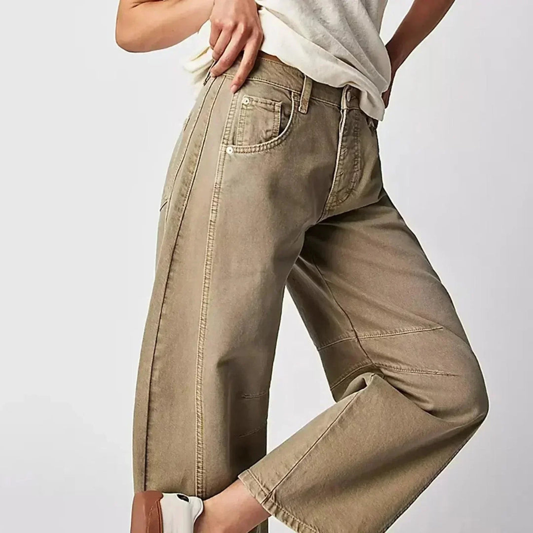 Sophie | Women’s High Waisted Wide Leg Cropped Jeans