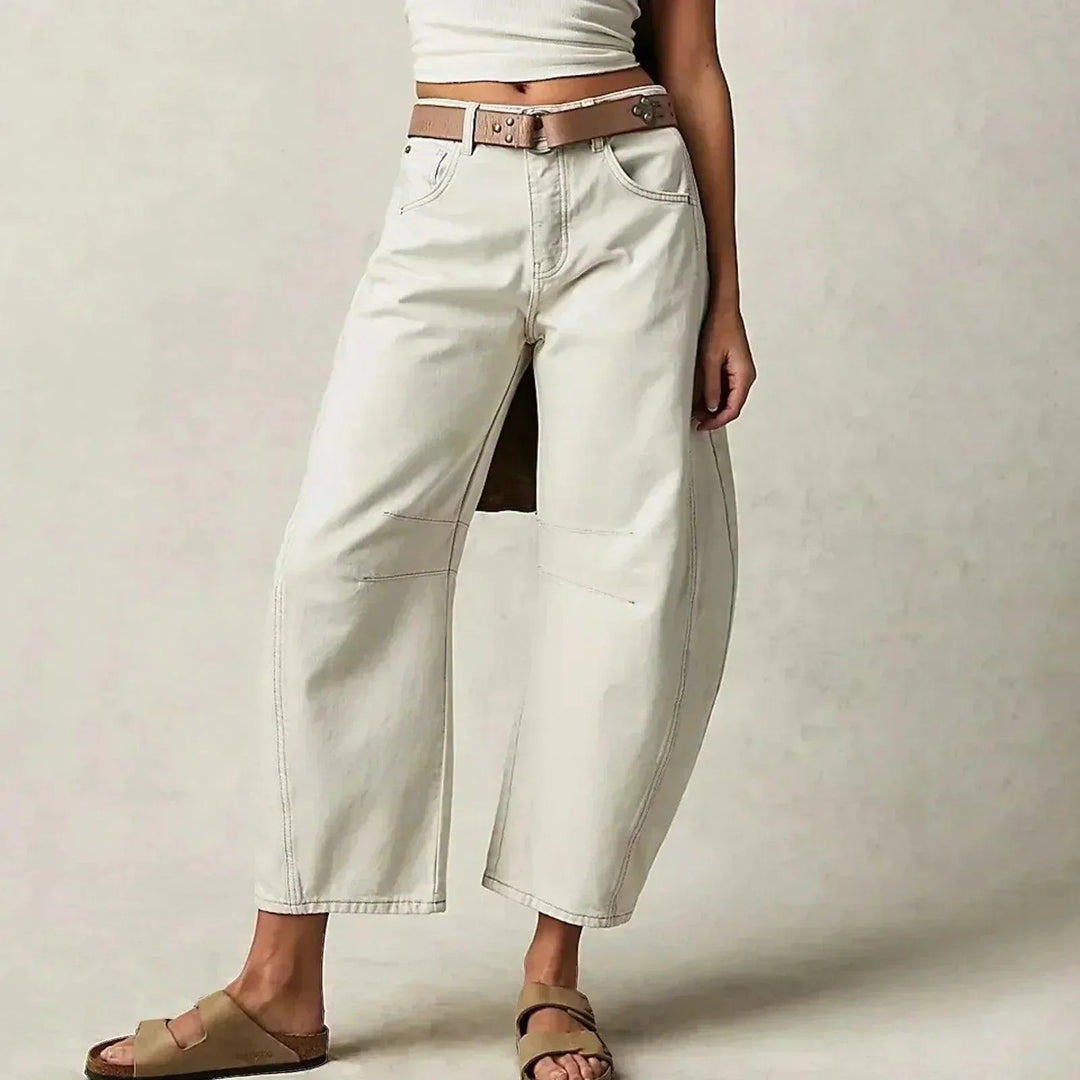 Sophie | Women’s High Waisted Wide Leg Cropped Jeans