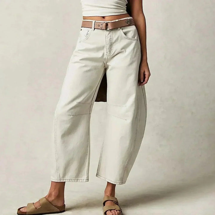 Sophie | Women’s High Waisted Wide Leg Cropped Jeans
