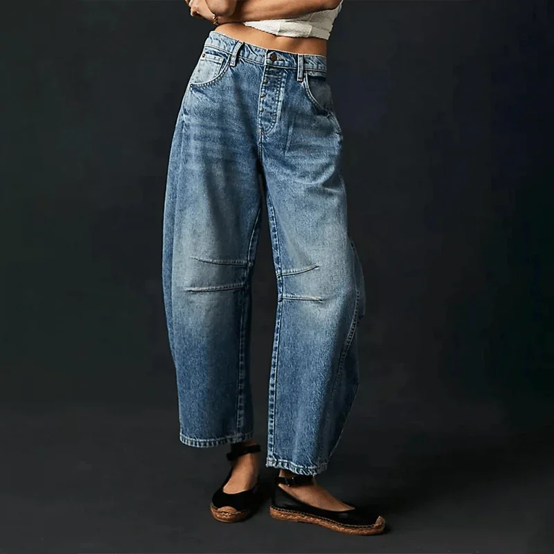 Sophie | Women’s High Waisted Wide Leg Cropped Jeans