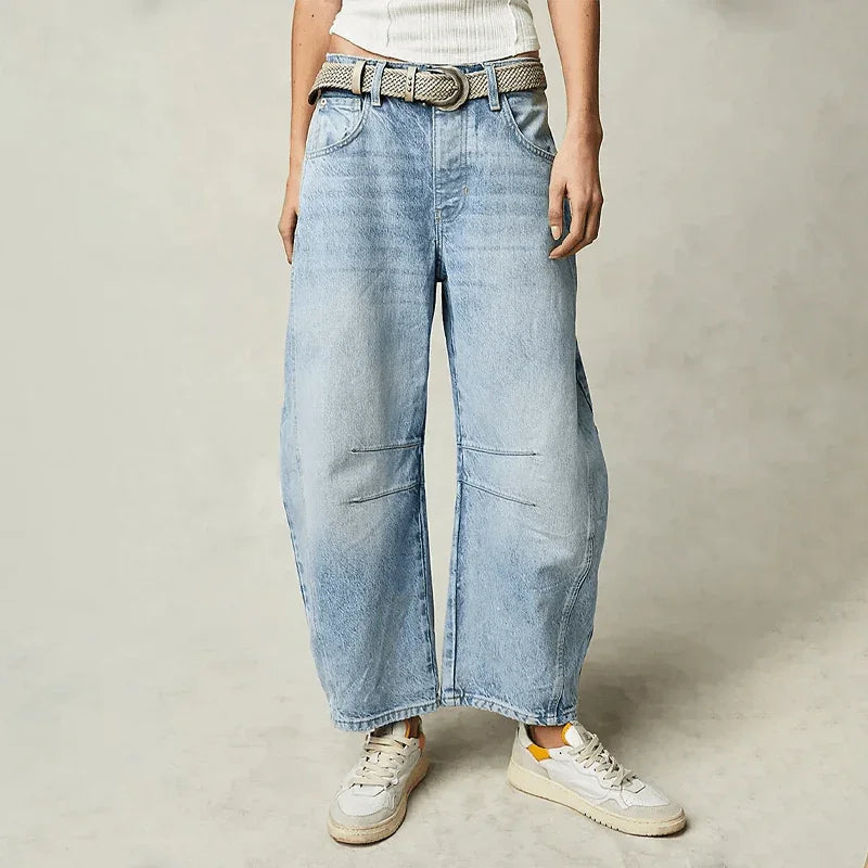 Sophie | Women’s High Waisted Wide Leg Cropped Jeans