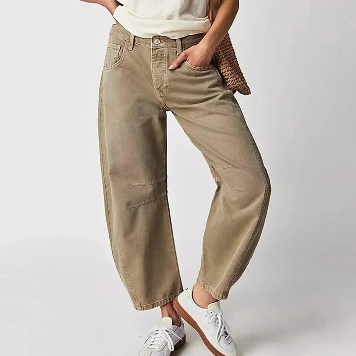 Sophie | Women’s High Waisted Wide Leg Cropped Jeans