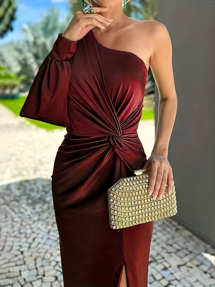 Quinn | Women's Elegant One-Shoulder Wedding Guest Dress