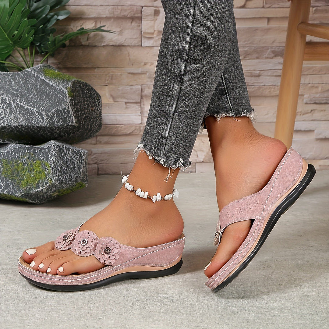 Genevieve | Women's Summer Floral Platform Sandals