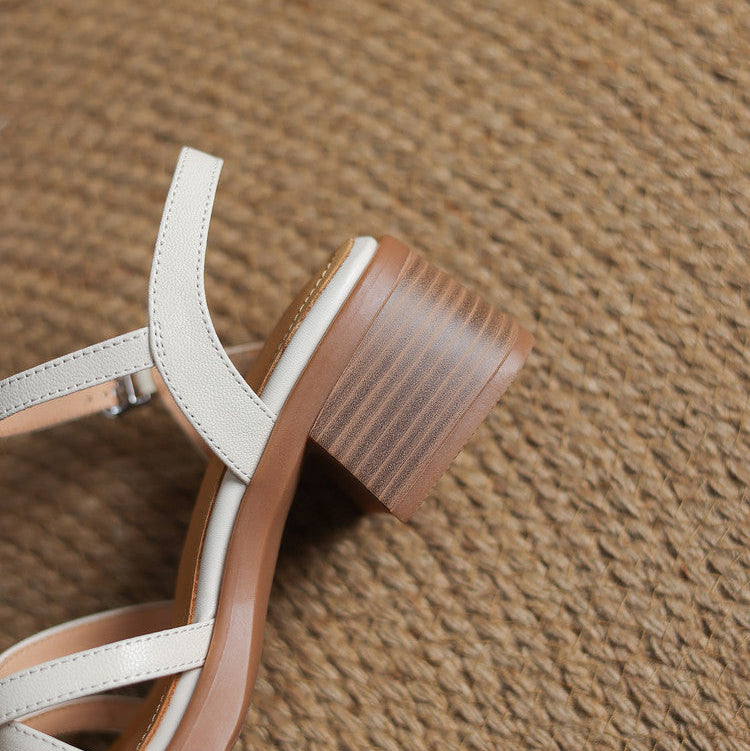 Liora | Women's Elegant Leather Strap Sandals