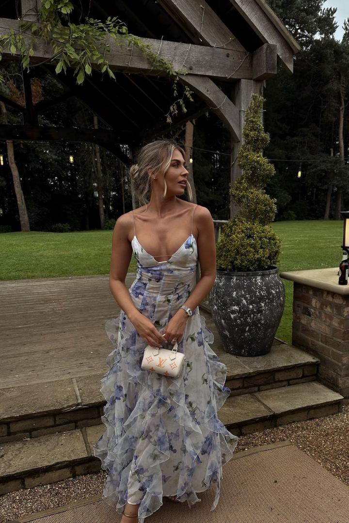 Coraline | Women’s Ruffled Maxi Wedding Guest Dress